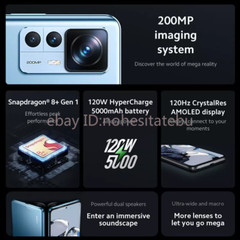 Unlocked Xiaomi 12T Pro 5G Dual SIM 12+256GB 200MP 6.67&Prime; Original Phone 5000mAh