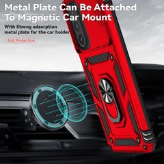 Red Dual Layer Shockproof Case for Samsung Galaxy A17 5G with HD Screen Protecto
