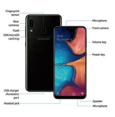 New Sealed-Samsung Galaxy A20 SM-A205U 32GB+ 3GB Black 6.4&Prime; Unlocked Smartphone