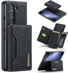 Cseoteo Shockproof Wallet Case for Samsung Galaxy Z Fold 6, Black Leather Cover
