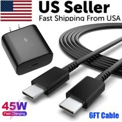 45W USB-C Super Fast Wall Charger 6FT Cable For Samsung Galaxy S20 S21 S22 S23