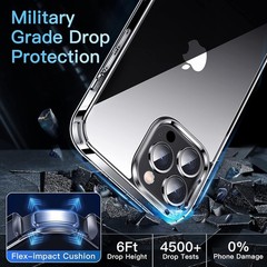 1. For iPhone 13 Pro Max Case Crystal Clear Never Yellow Technology Slim Cover
