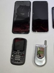 Lot of 9 Mixed Cell Phones & Accessories LG Samsung Ericsson – For Parts