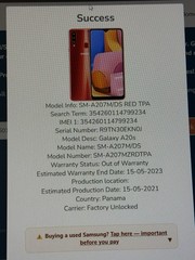 Samsung Galaxy A20s SM-A207M/DS – FOR PARTS ONLY
