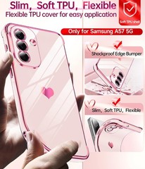 Samsung Galaxy A57-5G Phone Case with Tempered Glass Screen Protector and Camera
