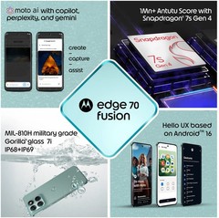 Motorola Edge 70 Fusion 5G 8GB RAM 128GB Unlocked Dual SIM 7000mAh SILHOUETTE