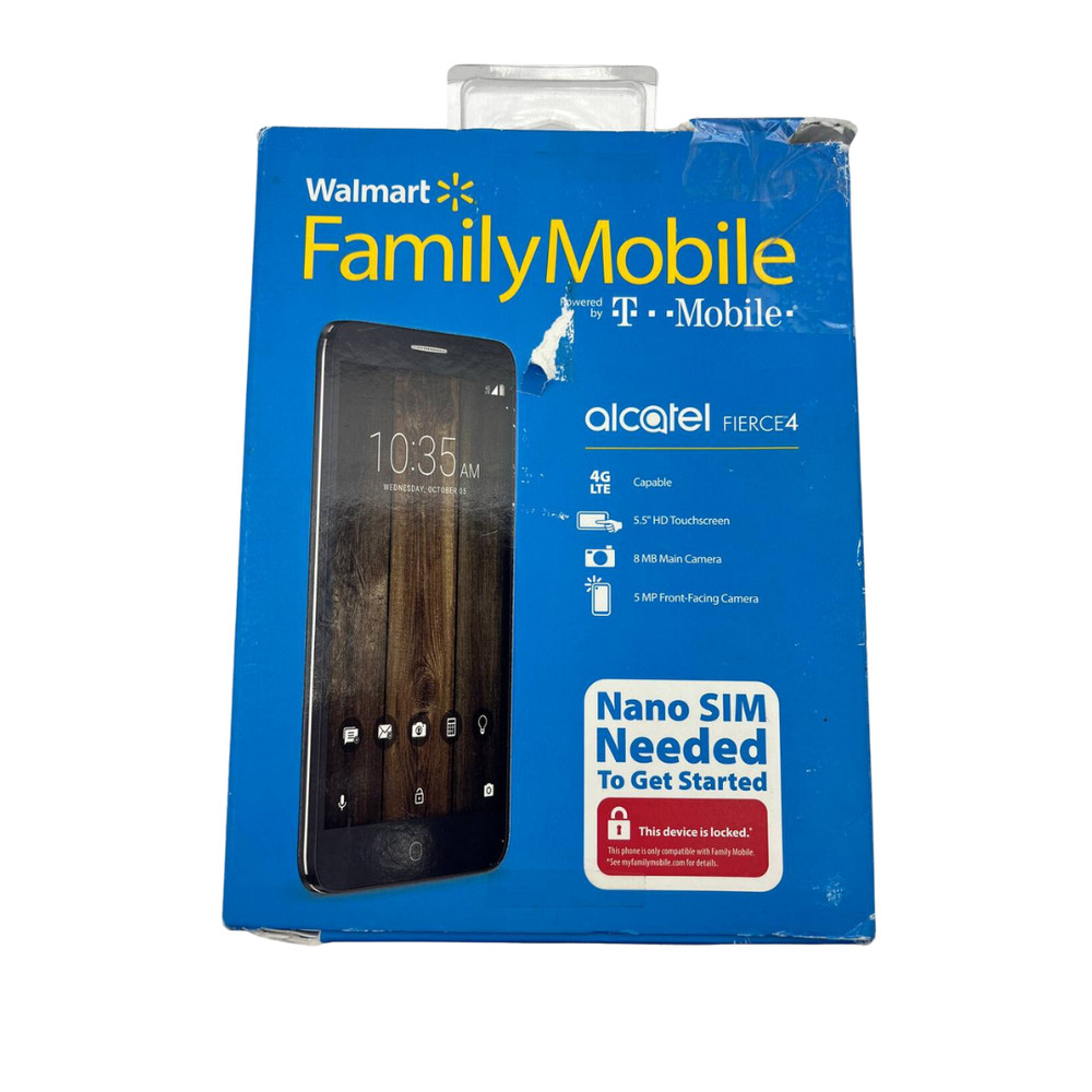 Alcatel Fierce 4 5016w GB 4G LTE Android Smartphone Locked T-Mobile 5.5&Prime; Basic