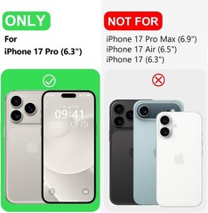 Designed for iPhone 17 Pro Case, Premium Silicone Shockproof Protective Phone Ca
