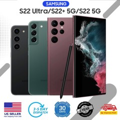 🔥NEW Samsung Galaxy S22/S22+/S22 Ultra 5G 128/256/512GB ALL COLORS Unlocked Lot