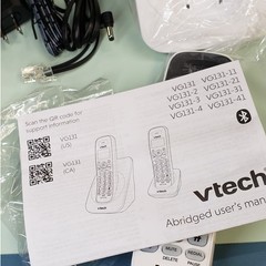 VTech VG131 White Cordless Phone With Speakerphone, Bluetooth