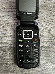 Samsung U340 Snap Verizon Blue Black Flip Cell Phone speakerphone mp3 Grade C