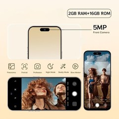 Unlocked 3G Mobile , 6.6-inch Screen 16GB ROM (SD to 128GB), Dual SIM Dual Ca…