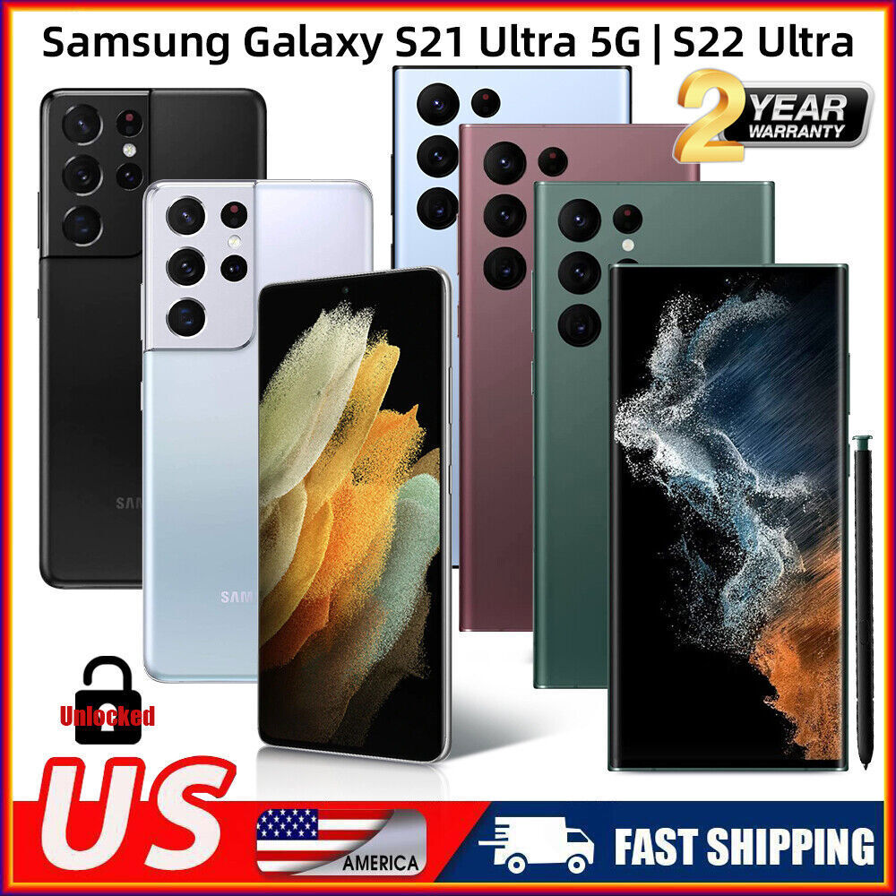 😍NEW Samsung Galaxy S21 Ultra S22 Ultra S23 Ultra 128GB 512GB Factory Unlocked