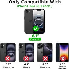 Magnetic Phone Case & Screen Protector for iPhone 16e / 17e Slim Shockproof 79 C
