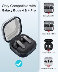 Clear Case for Galaxy Buds 4 & Galaxy Buds 4 Pro (2026) with Secure Lock, Black