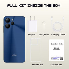 LUNAR Eclipse L1 5G Unlocked Smartphone 128GB 6.79&Prime; FHD+ Android 14 Aura Blue