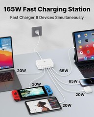 165W USB-C Fast Charger Block for MacBook/iPhone 16 5FT Cord