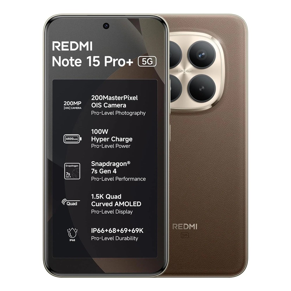 REDMI Note 15 Pro+ 5G (Mocha 8GB+256GB) Esim Snapdragon 7s Gen 4 Global Version