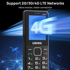 2.4 inch4G LTE Mobile Dual SIM Large Button Mobile SOS Keyboard Unlocked Edition