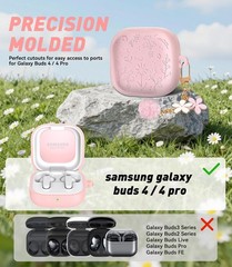 Stylish Silicone Cover for Samsung Galaxy Buds 4 Pro/Buds 4 (2026) – Pink Case