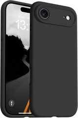 Magnetic for iPhone 17 Air Case, Classic Liquid Silicone Mobile Phone Case, Blac