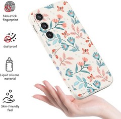 Samsung Galaxy S23 FE 5G Phone Cover Internal Flocking Soft Silicone Case – Leaf