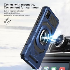 Cloud Mobile Stratus C7 Phone Case with Tempered Glass Screen Protector, Navy