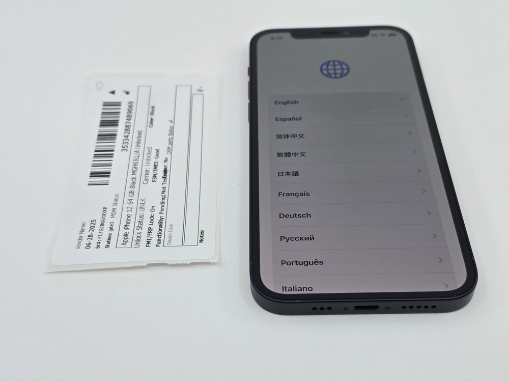 Parts/Repair: Apple iPhone 12 64GB Black No Sim Restrictions Good OEM Screen