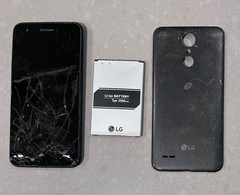 Damaged Defective LG Rebel 4 16GB Black LML212VL Android Smartphone Tracfone