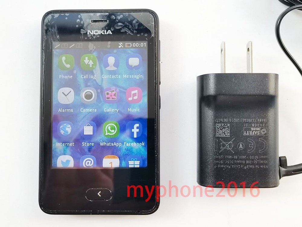 Nokia Asha 501 Unlocked Dual SIM 128MB 64MB RAM 2G GSM microSDHC Smartphone