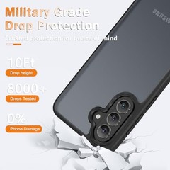 Samsung Galaxy A37 5G Case with Screen Protector, Frosted Translucent Back, Slim