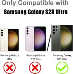 Magnetic Case for Samsung Galaxy S23 Ultra Slim Translucent Matte Purple Design