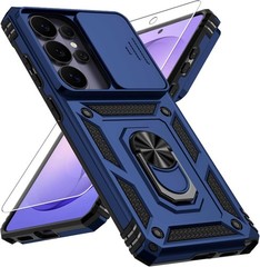 Vinve Navy Blue Case for Samsung Galaxy S26 Ultra, Kickstand, Lens Cover & Prote