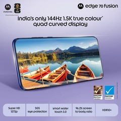 MOTOROLA Edge 70 Fusion (ORIENT BLUE, 8+256GB) Snapdragon® 7s Gen 4 SmartPhone.