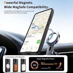 Magnetic for Samsung Galaxy S25 Ultra Case with Stand and Screen Protector, Clea