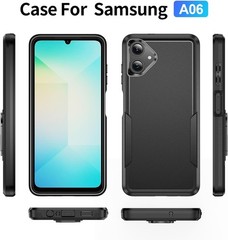 Case & Screen Protector for Samsung Galaxy A06 Slim Fit Heavy Duty Rugged Cover
