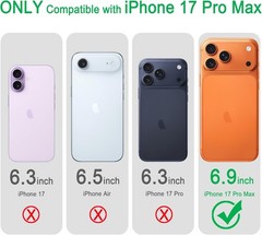 Dark Blue 9H Tempered Glass Lens Protector for iPhone 17 Pro Max