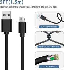 Fast Charger Adapter for Samsung Galaxy J7/J3/J8/J6/J5/J4/J2 5FT