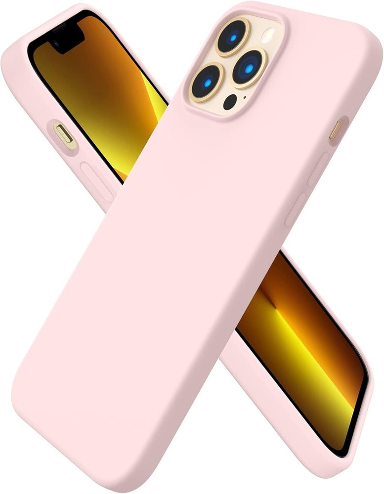 iPhone 13 Pro Max Case Liquid Silicone Soft Protective Phone Cover Light Pink