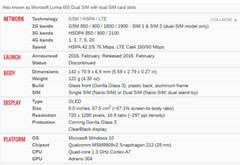 Microsoft Lumia 650 4G LTE Single Dual SIM Windows Quad-core 16GB ROM 1GB RAM