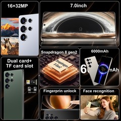 Unlocked Cell Phone 25 Ultra Dual SIM 5G Smartphone Android 15 Cheap Phone