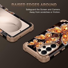 Galaxy S26 Ultra Case, Three Layer Heavy Duty Shockproof Protection Hard Plastic