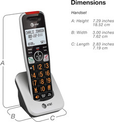 BL102-3 DECT 6.0 3-Handset Cordless Phone for Home with Answering Machine, Call