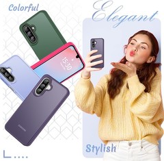 Samsung Galaxy A17 5G Case, Matte Phone Case with Screen Protector, Dark Green
