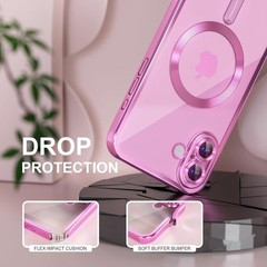 For iPhone 16 Plus Case With Military Grade Drop Proof Protective Cover Hot Pink