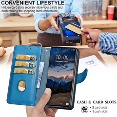 1. For Motorola Moto G 5G 2025 Wallet Case Blue-Butterfly, Shockproof TPU Shell