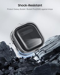 Clear Case for Samsung Galaxy Buds4 / Galaxy Buds4 Pro 2026, Shockproof Cover