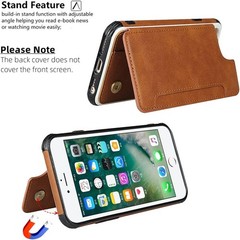iPhone SE(2022)/SE(2020)/7/8/6/6s Wallet Case with Card Slots and Wrist Strap