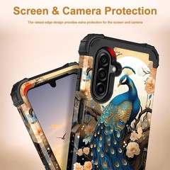 Samsung Galaxy A17 Case, Heavy-Duty Shockproof Hard Plastic Bumper + Soft Silico