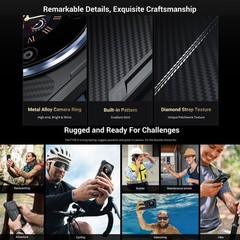 Unlock 4G LTE Rugged Phone Rear Screen Android 15 Outdoor Mobile FOSSiBOT F109S